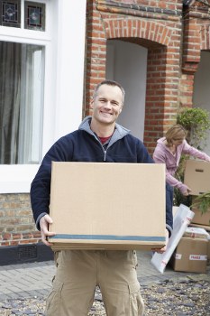 Removal van ready for a local move in Falconwood