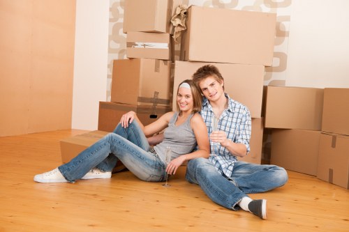 Local movers handling desks and office items in Falconwood